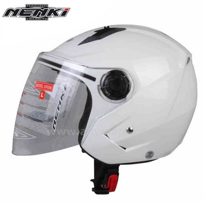 129 Nenki Open Face Helmet Motorbike Cruiser Chopper Touring Street Scooter Clear Lens Shield Men Women@2